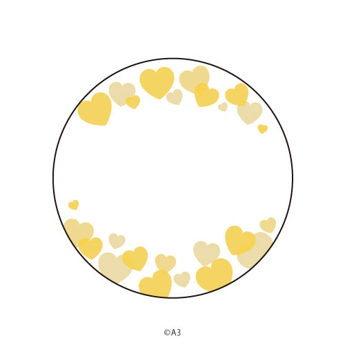 57mm Tin Badge Cover 82/ Heart (Yellow)