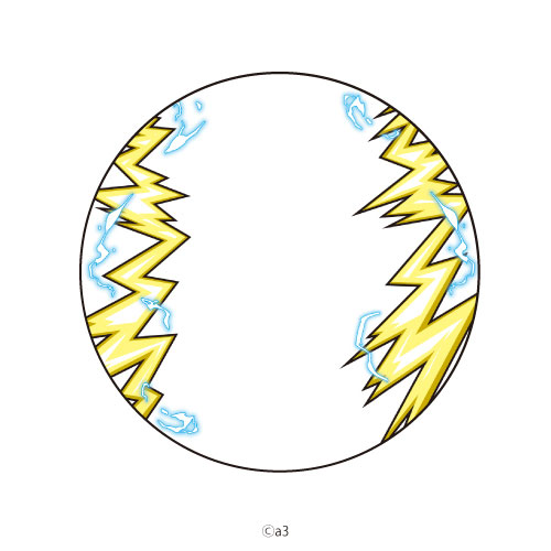 57mm Tin Badge Cover 73/Japanese Pattern (Thunder)