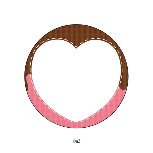 57mm Tin Badge Cover 79/ Heart (Chocolate)