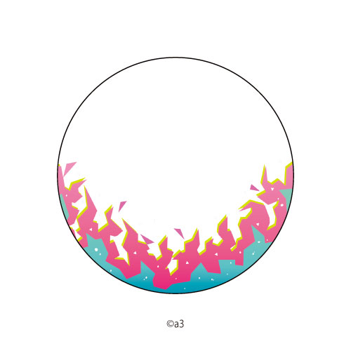 65mm Tin Badge Cover 76/Flame (Pastel)