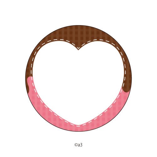 65mm Tin Badge Cover 79/ Heart (Chocolate)
