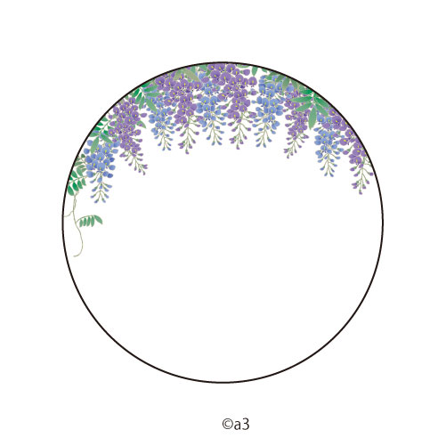 57mm Tin Badge Cover 15/Wisteria Flower
