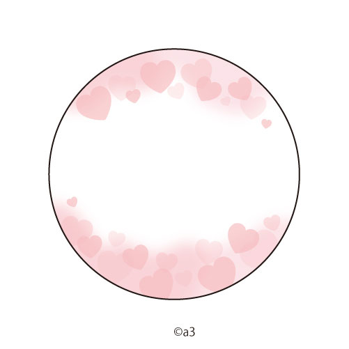 65mm Tin Badge Cover 24/Heart (Pink)