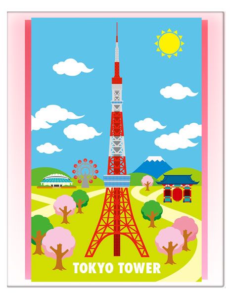 Tokyo Tower Pop-up Greeting Card