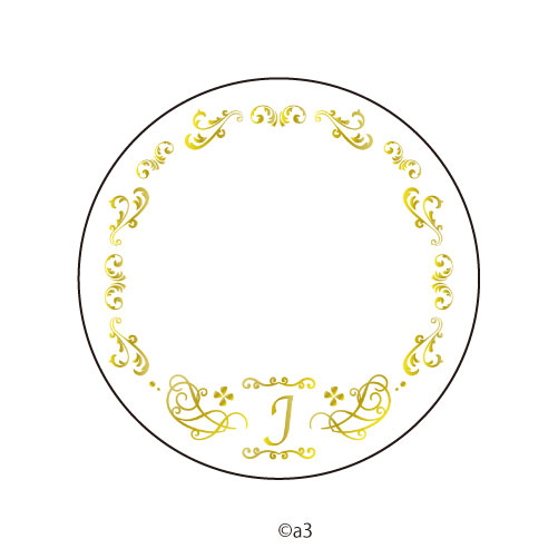 65mm Tin Badge Cover 50/Initial J