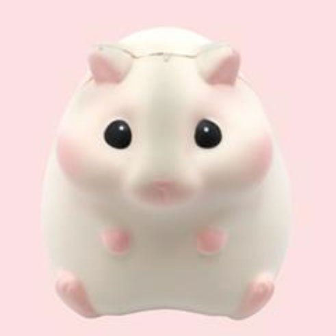 Chubby Fluffy Hamster Pearl White