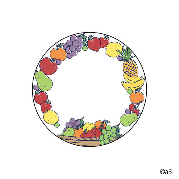57mm Tin Badge Deco Cover 101/ Fruits