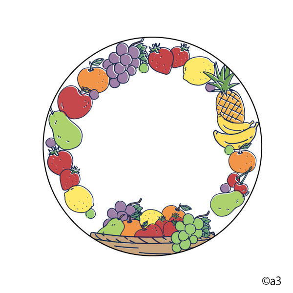 65mm Tin Badge Deco Cover 101/ Fruits