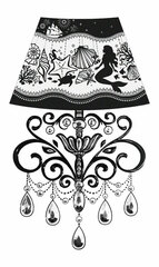 Wall Lamp Sticker Fairy Tale (2) Little Mermaid
