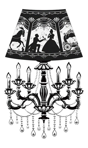 Wall Lamp Sticker Fairy Tale (3) Cinderella
