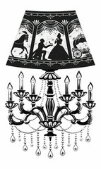 Wall Lamp Sticker Fairy Tale (3) Cinderella