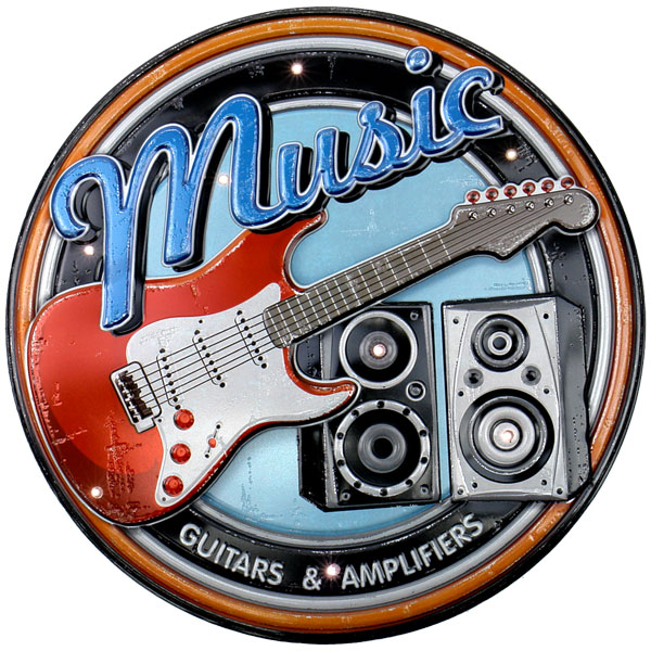 LED American Sign Guitar