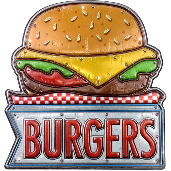 LED American Sign Hamburger