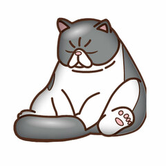Puni PON ZooZooZoo Rubber Magnet Bored, Sleeping Cat