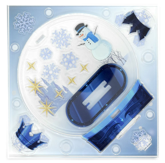 Favlab Acrylic Stand Case Snow Dome -BLUE-