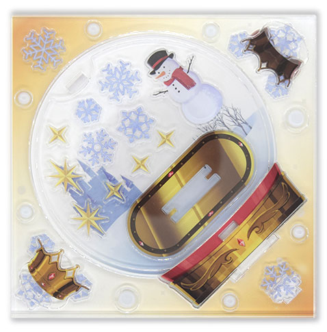 Favlab Acrylic Stand Case Snow Dome -GOLD-