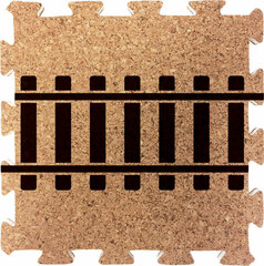 Tsunaga-ru Straight Rail Cork Coaster