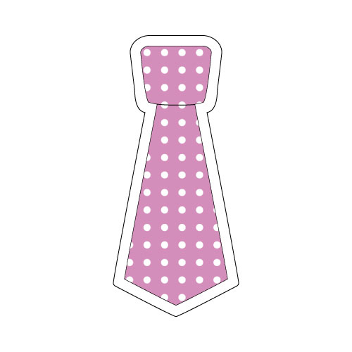 Nameplate for Plush 03/Pink Dots (Necktie)