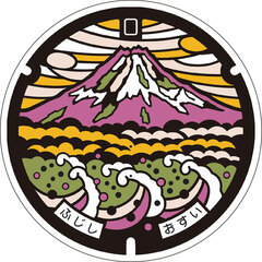 Shizuoka Prefecture Fujishi City Manhole Magnet Clip