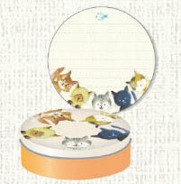 Sticky Note Tin Many Cats