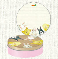 Sticky Note Tin Many Rabbits