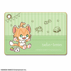 Nekotomo Leather Pass Case Design 01 (Energetic Nekoko)
