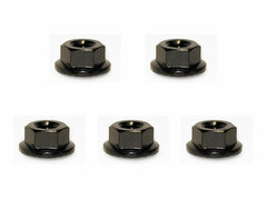 M4 Aluminum Flange w/Serrated Nut Black 5pcs Set