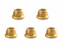 M4 Al Flange Nylon Nut Gold 5pcs Set
