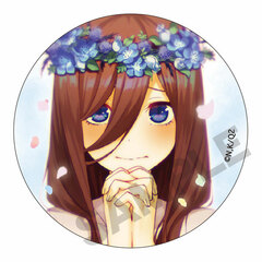 The Quintessential Quintuplets SS Tin Badge Miku Flower Crown