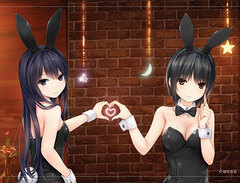 Coffee Kizoku - B2 Wall Scroll: Bunny Girl (BLACK)