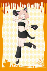 Watamote B2 Wall Scroll Halloween ver. (4) Emiri Uchi