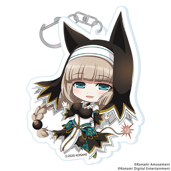 Bomber Girl PuchiChoko Acrylic Keychain Sepia
