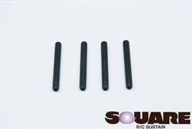 Stainless Hollow Screw (Black Plating) 3x25mm 4pcs