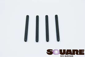 Stainless Hollow Screw (Black Plating) 3x30mm 4pcs