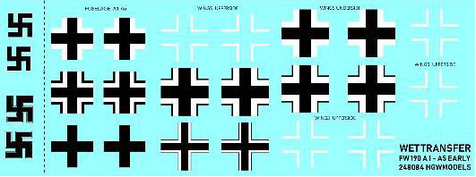 1/48 Fw190A Early Model National Insignia