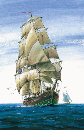 1/100 British Sailing Ship Plastic Model