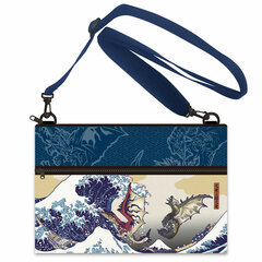 Monster Hunter Ukiyoe Musette Bag Rathalos & Rathian x Mount Fuji