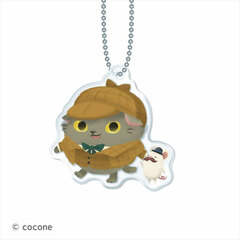 Neko no Nyahho -Nya Miserables- Acrylic Keychain Holmes & Watson