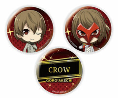Chara-Forme Persona 5 The Royal Tin Badge Set Goro Akechi & Crow