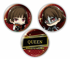 Chara-Forme Persona 5 The Royal Tin Badge Set Makoto Niijima & Queen