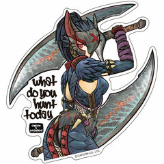 CAPCOM x B-SIDE LABEL Sticker Monster Hunter Nargacuga Equipment (Female)
