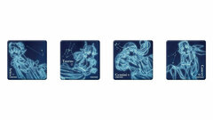Asteroid in Love Highly Luminous Sticker Set A (Aries/Taurus/Gemini/Cancer)