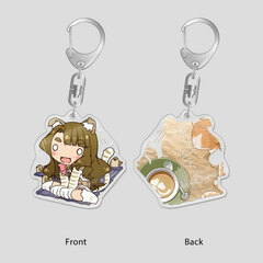 ChimaDol THE IDOLM@STER Million Live! Acrylic Keychain Miya Miyao Sanshimai Cafe ver.