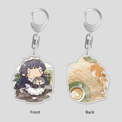 ChimaDol THE IDOLM@STER Million Live! Acrylic Keychain Shizuka Mogami Sanshimai Cafe ver.