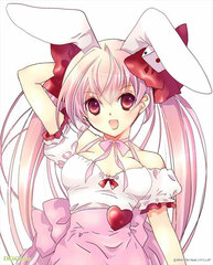 Di Gi Charat New Illustration Rabi en Rose Canvas Panel