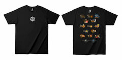 Monster Hunter 15th T-shirt Successive Generations Title Logo Black XL