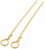 Long Body Hook Pin (Big Head) 110mm Gold