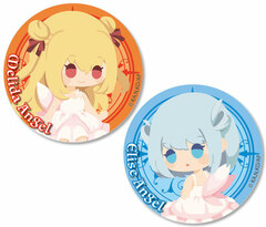 Assassin's Pride Pyon Chara! Tin Badge Set Merida & Elise Dress ver.
