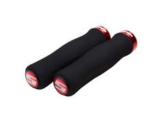 SRAM Locking Grips Contour Foam 129mm Black with Single Red Clamp and End Plugs 2022