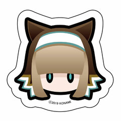 Bomber Girl Diecut Sticker Sepia